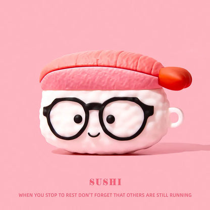 3D Sushi Cartoon Cute Cover for AirPods 4 2024 Wireless Bluetooth Earphone Case for AirPods 3 2 1 Charging Box for AirPods Pro 2